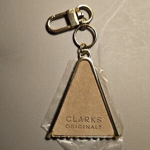 Clarks ORIGINALS Gold and Tan Signature shoe Fob Keychain